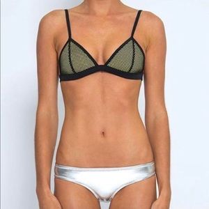 Triangl Coco Moonbeams Silver and Olive Size S/M